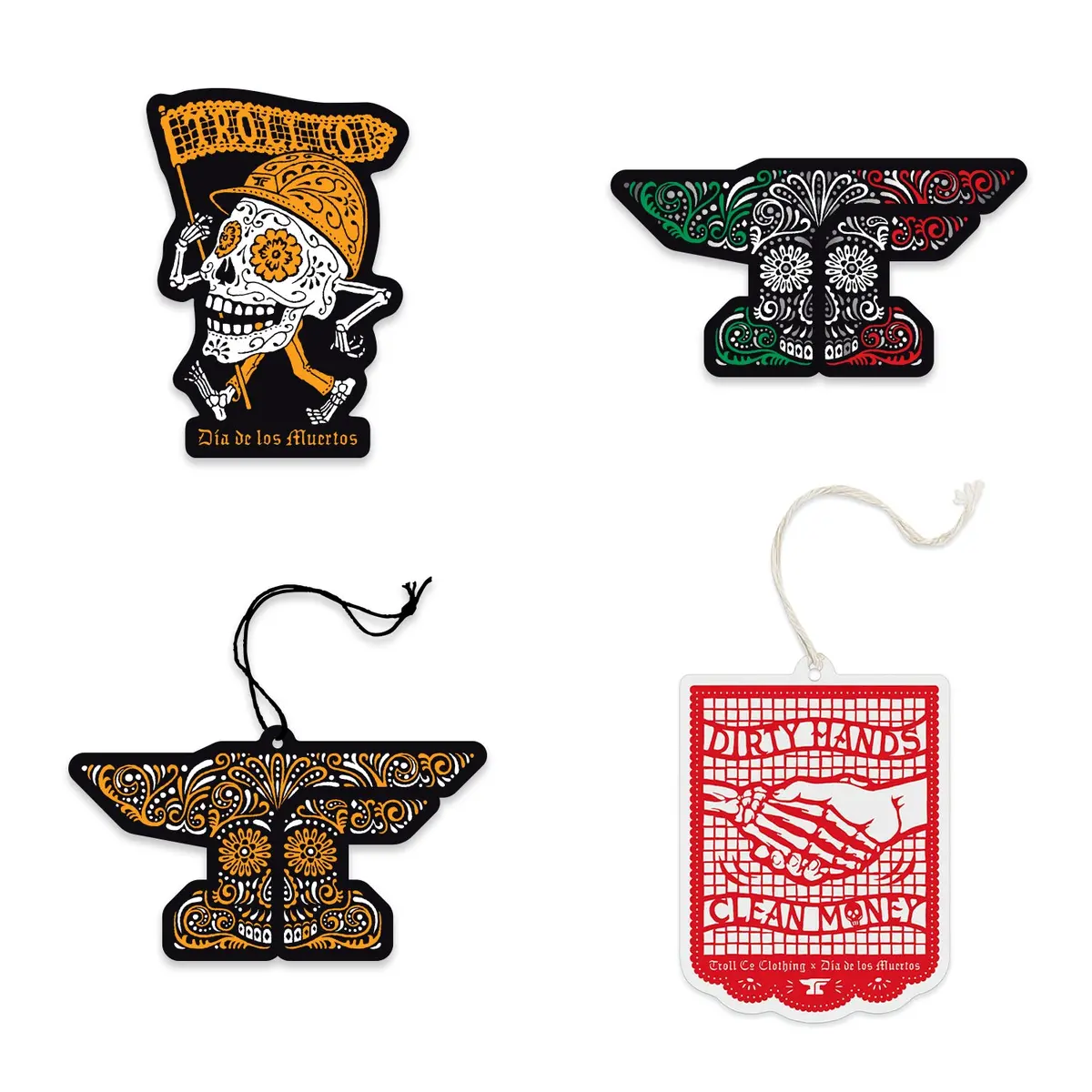 Day Of The Dead Sticker Pack & Air Freshener Bundle 2