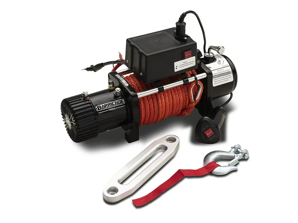 Barricade 10,000-Pound Winch with Synthetic Rope and Wireless Remote