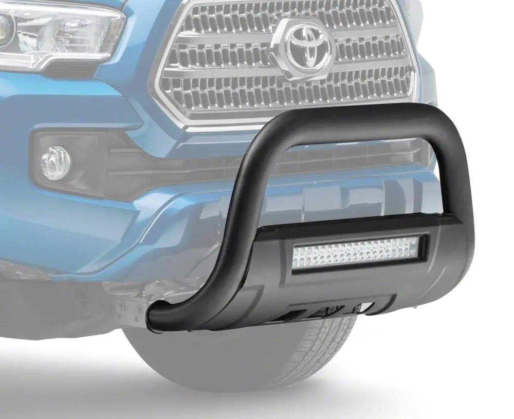 Barricade 3.5-Inch Black Bull Bar with Skid Plate and 20-Inch Dual-Row LED Light Bar for 2016–2023 Tacoma