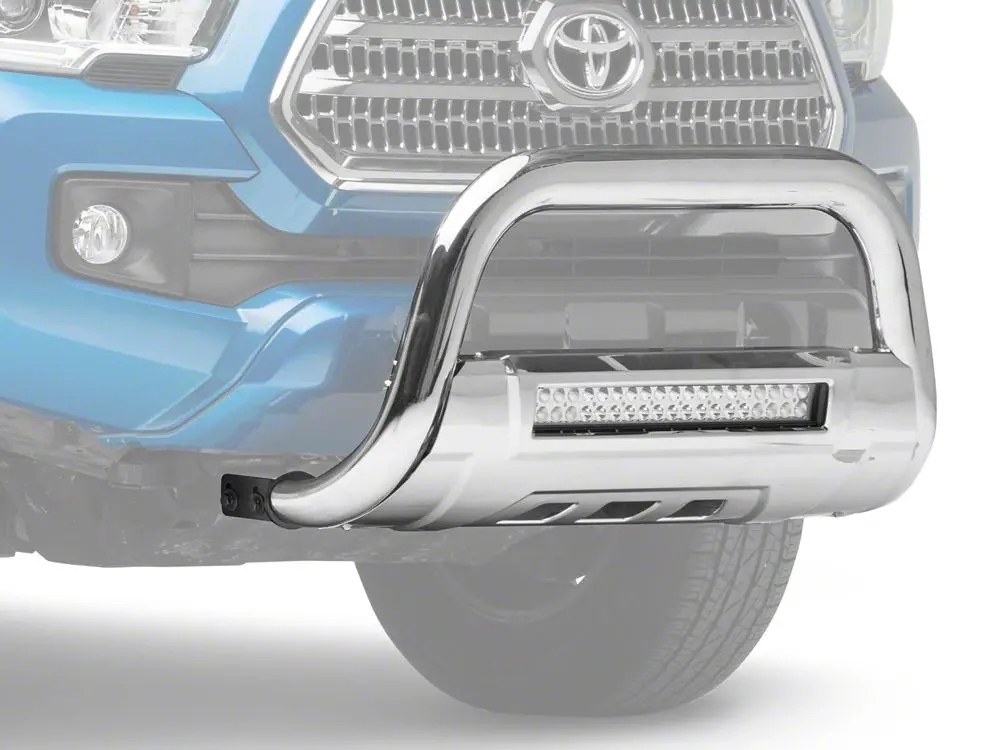 Barricade 3.5-Inch Stainless Steel Bull Bar with Skid Plate and 20-Inch Dual-Row LED Light Bar for 2016–2023 Tacoma