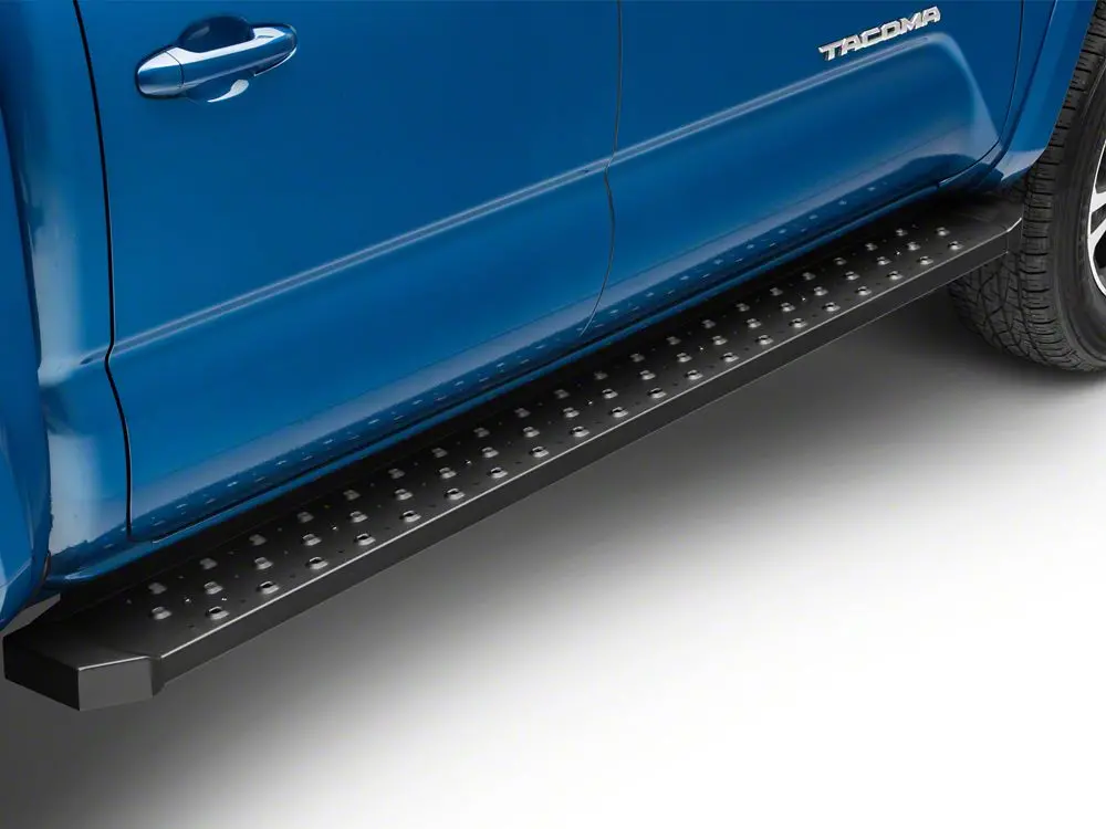 Barricade Rattler Steel Running Boards – Black, Tacoma Double Cab (2005–2023)