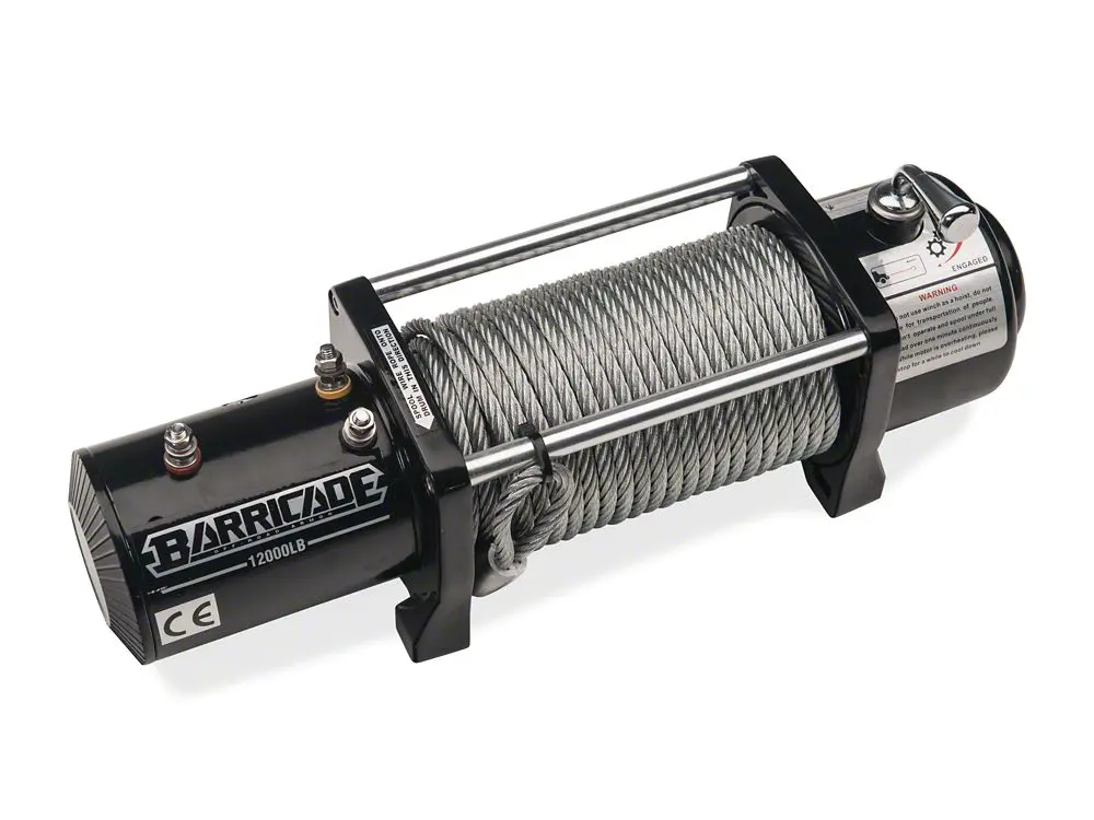 Barricade 12,000-Lb Winch – Bare Unit (Universal Fit)
