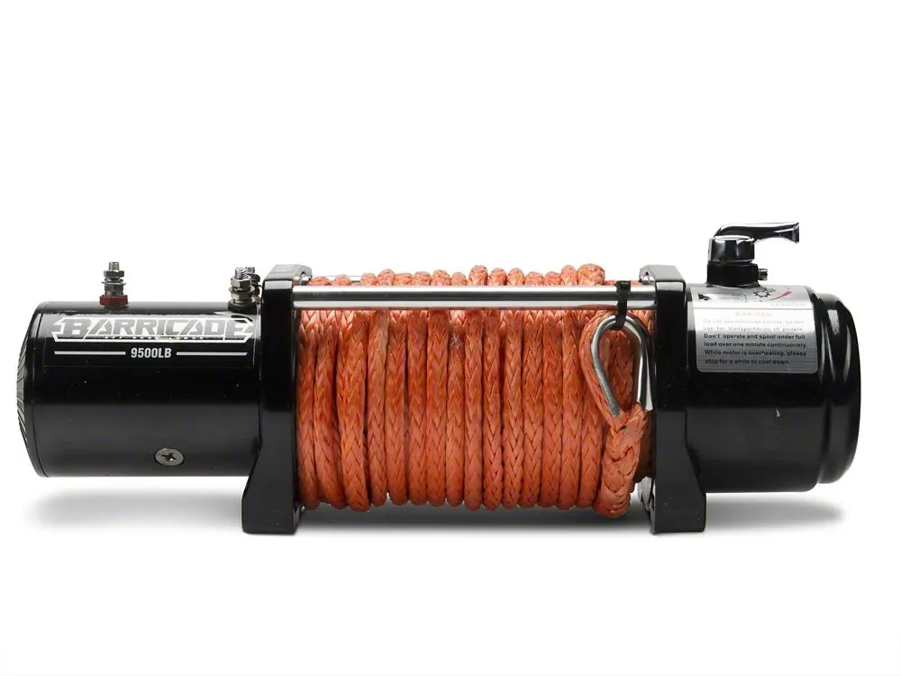 Barricade 9,500 Lb. Winch With Synthetic Rope (Universal; Some Adaptation May Be Required) 2