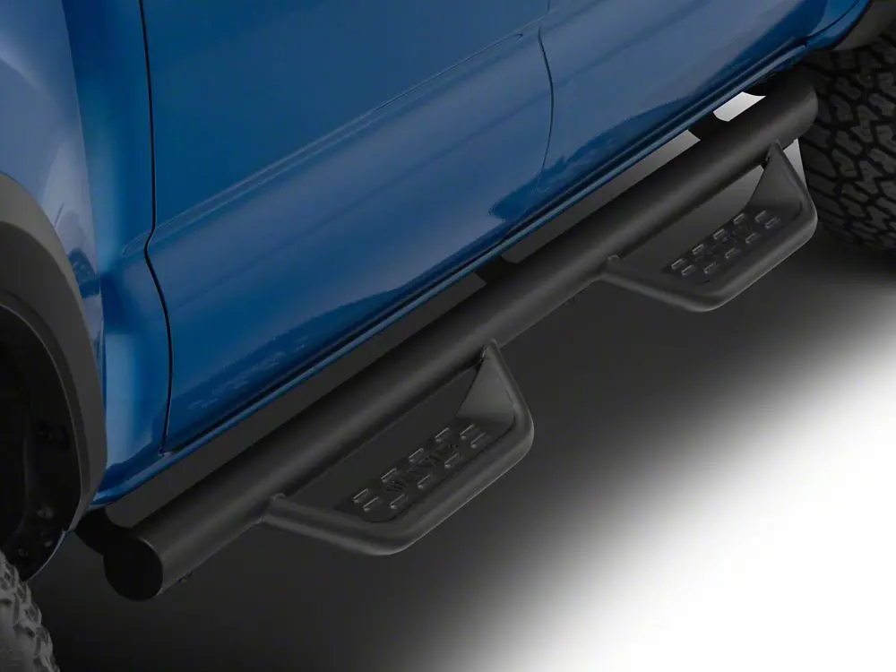 Barricade Tubular Drop Steps – Fine-Textured Black for 2005–2023 Tacoma Double Cab