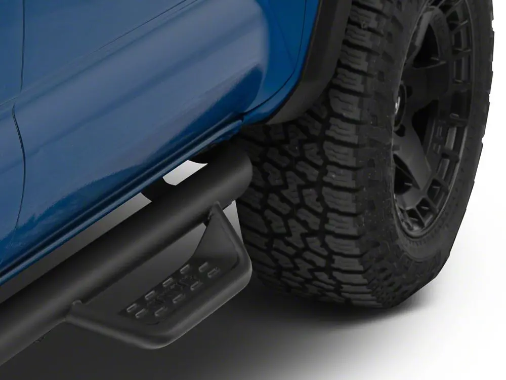 Barricade Tubular Drop Steps; Fine Textured Black (05-23 Tacoma Double Cab) 2