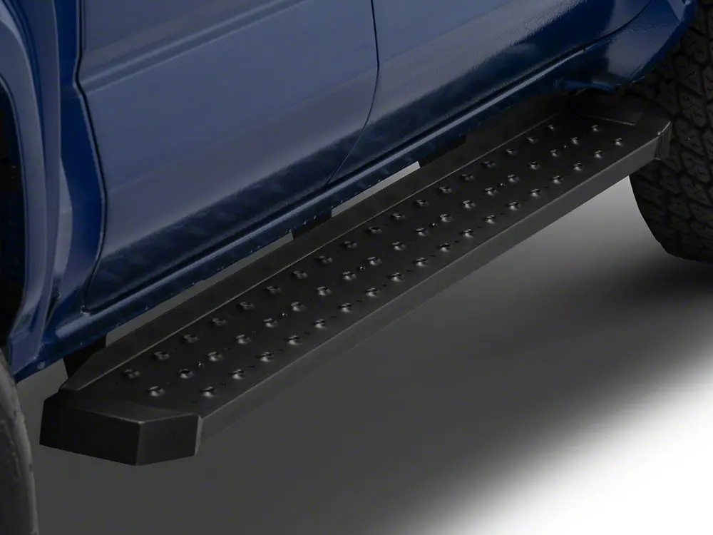 Barricade Rattler Steel Running Boards – Textured Black Finish for 2024–2025 Tacoma Double Cab