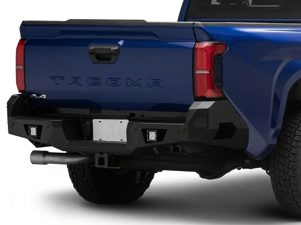 Barricade Heavy-Duty Rear Bumper with Integrated LED Lights – Textured Black, 2024–2026 Tacoma