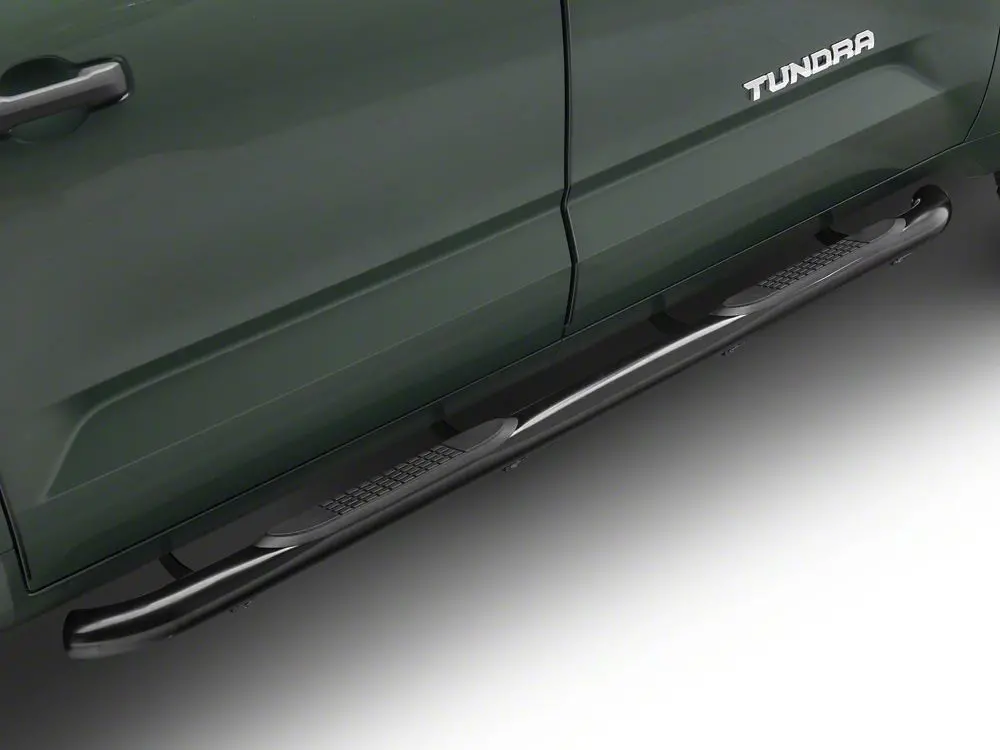 Barricade 3-Inch Side Step Bars – Compact Black Design for 2022–2025 Tundra CrewMax