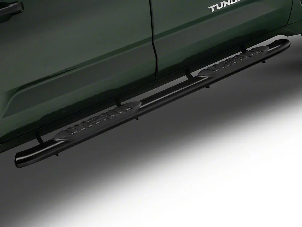 Barricade 5-Inch Oval Bent-End Side Step Bars – Sleek Black Finish for 2022–2025 Tundra CrewMax