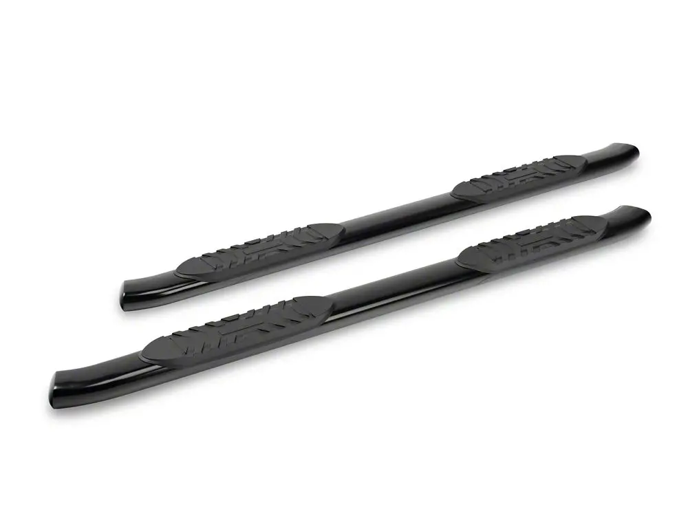 Barricade 5-Inch Oval Bent End Side Step Bars; Black (22-25 Tundra Crewmax) 2