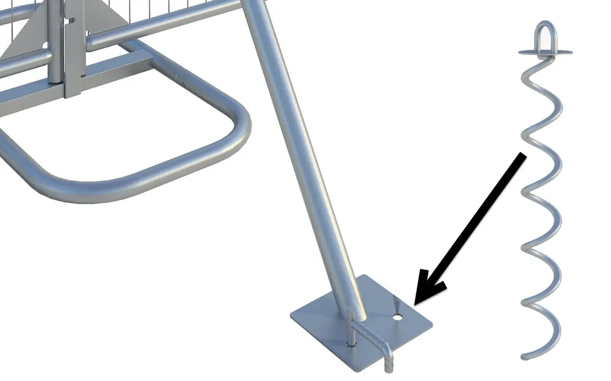 Temporary Fence Wind Brace Earth Anchor 9552250 2