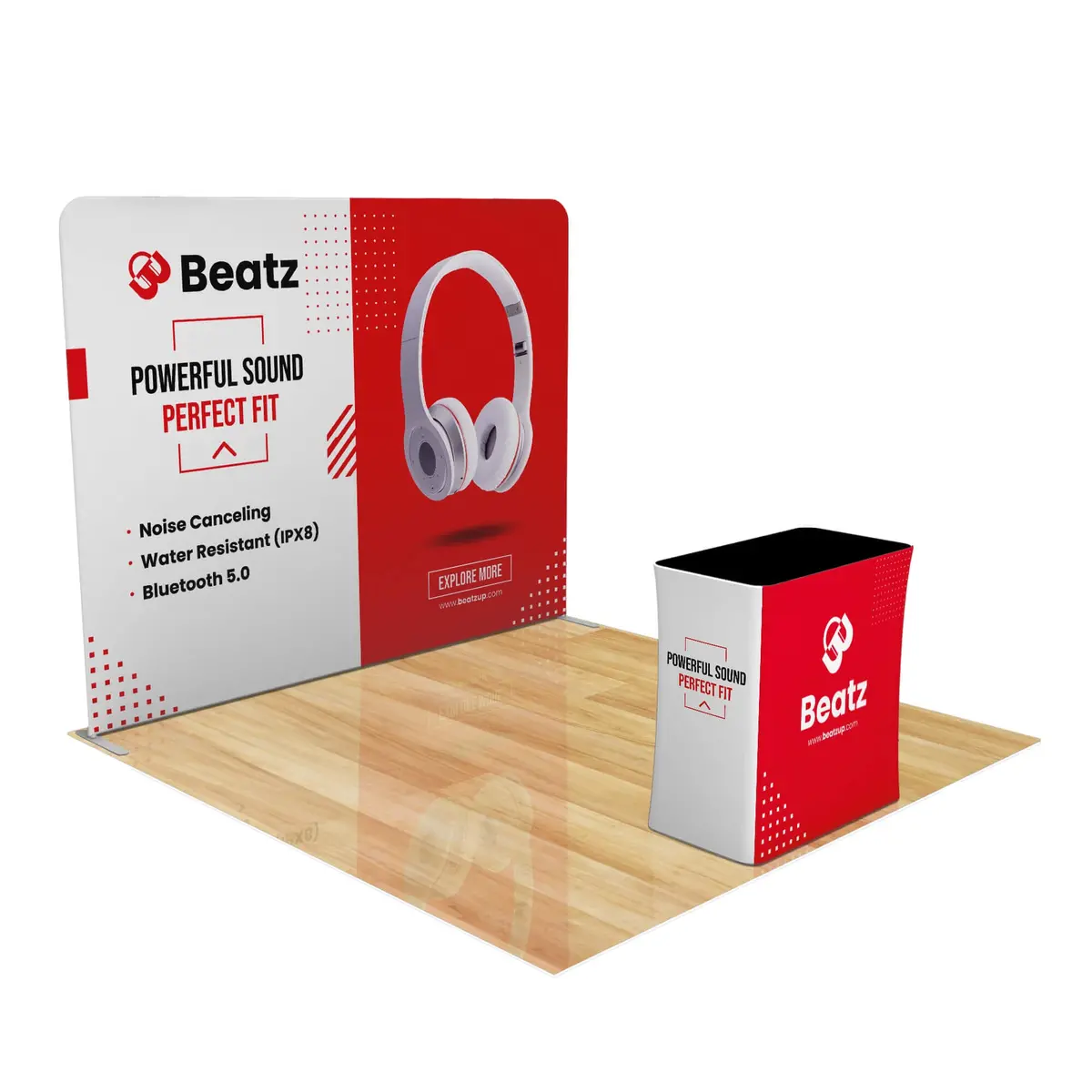 Trade Show Display With Tension Fabric Backdrop 13