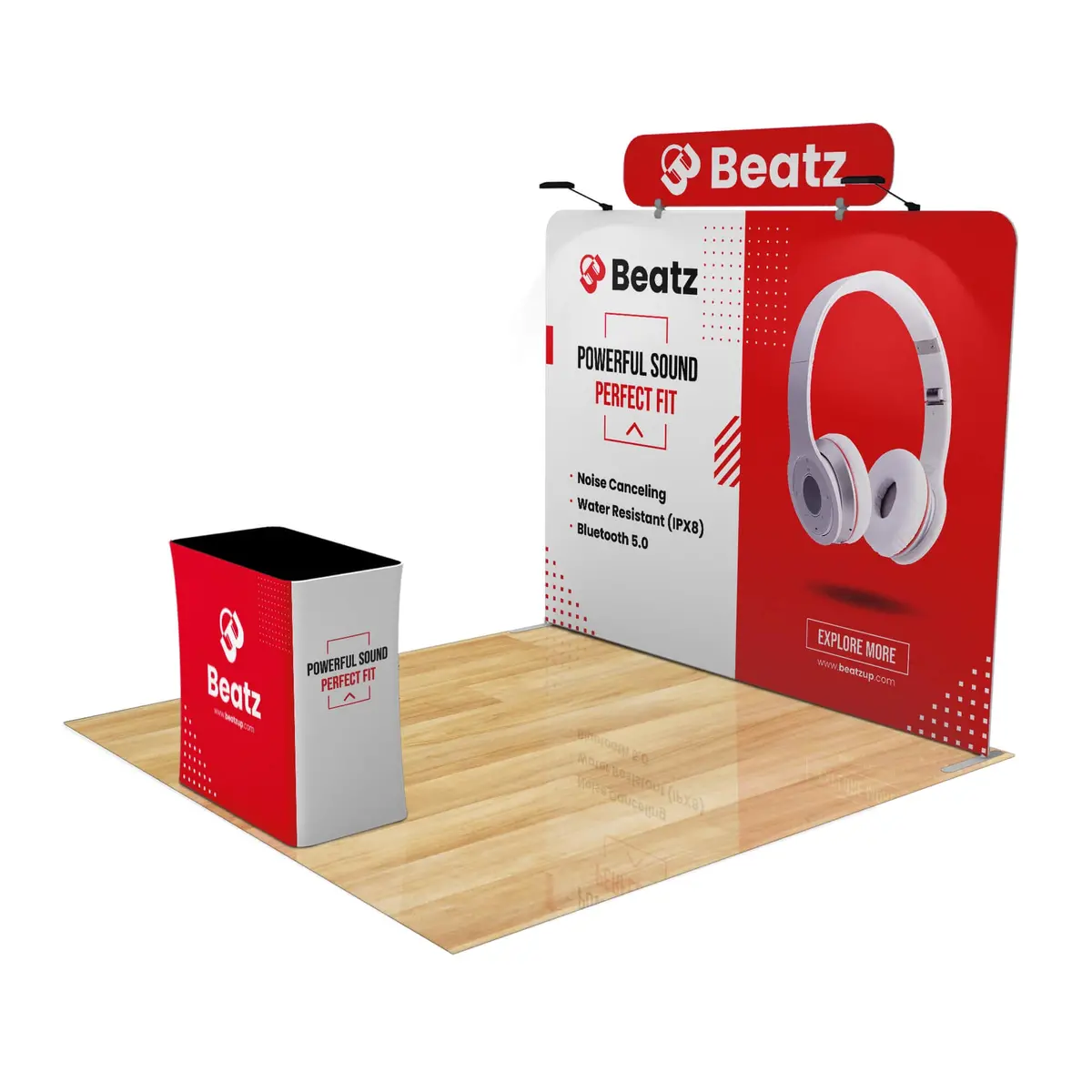 Trade Show Display With Tension Fabric Backdrop 8