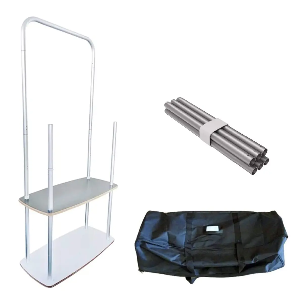 Trade Show Display With Back Wall Shelving 4