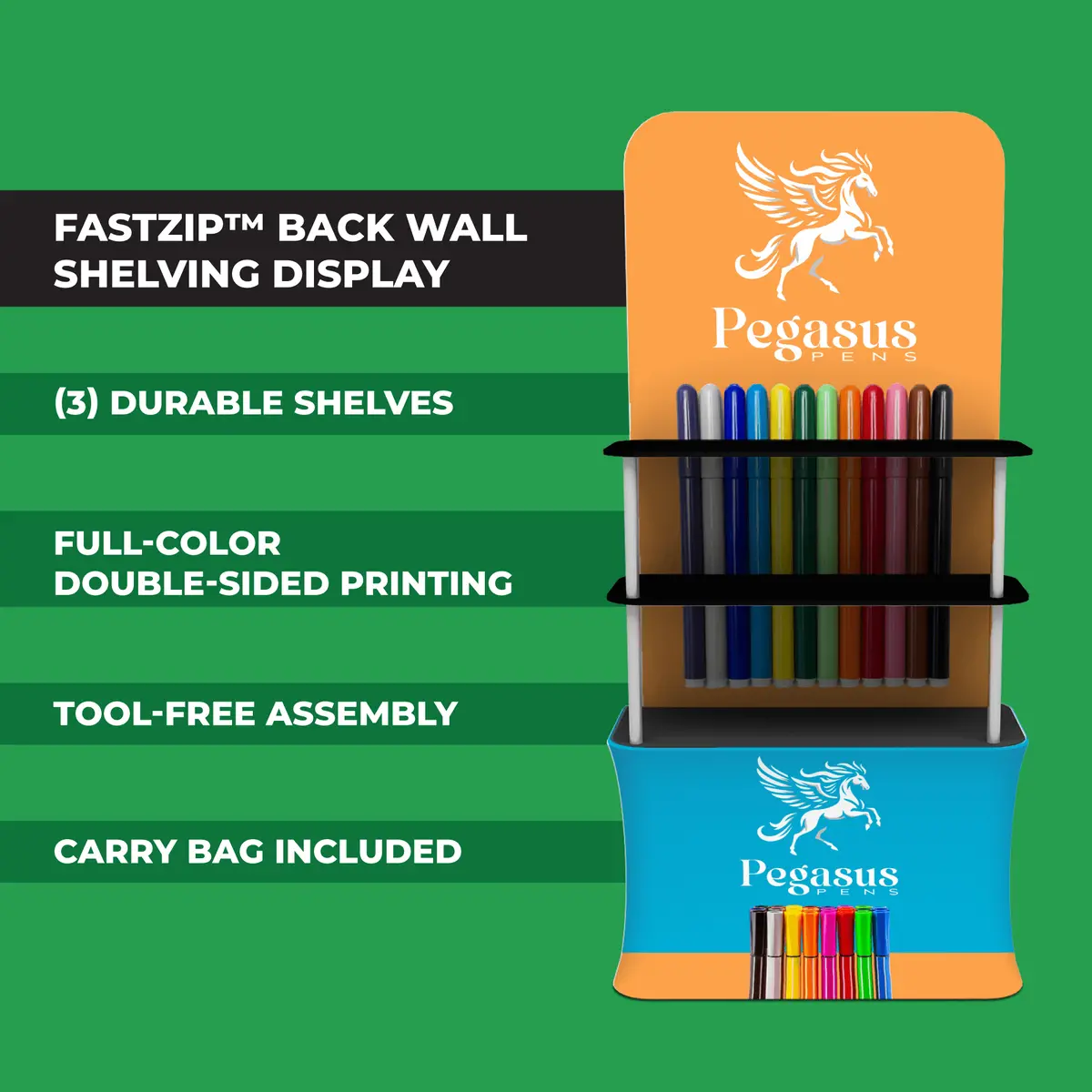 Trade Show Display With Back Wall Shelving 3