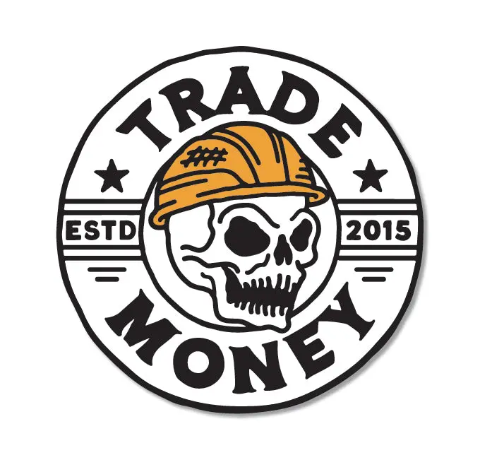 Trade Money Skull Logo Sticker - 2.5In 1