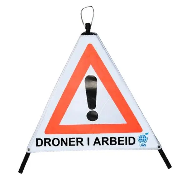 Foldable 3 Sides Faces Tripod Warning Sign For Europe Market 1
