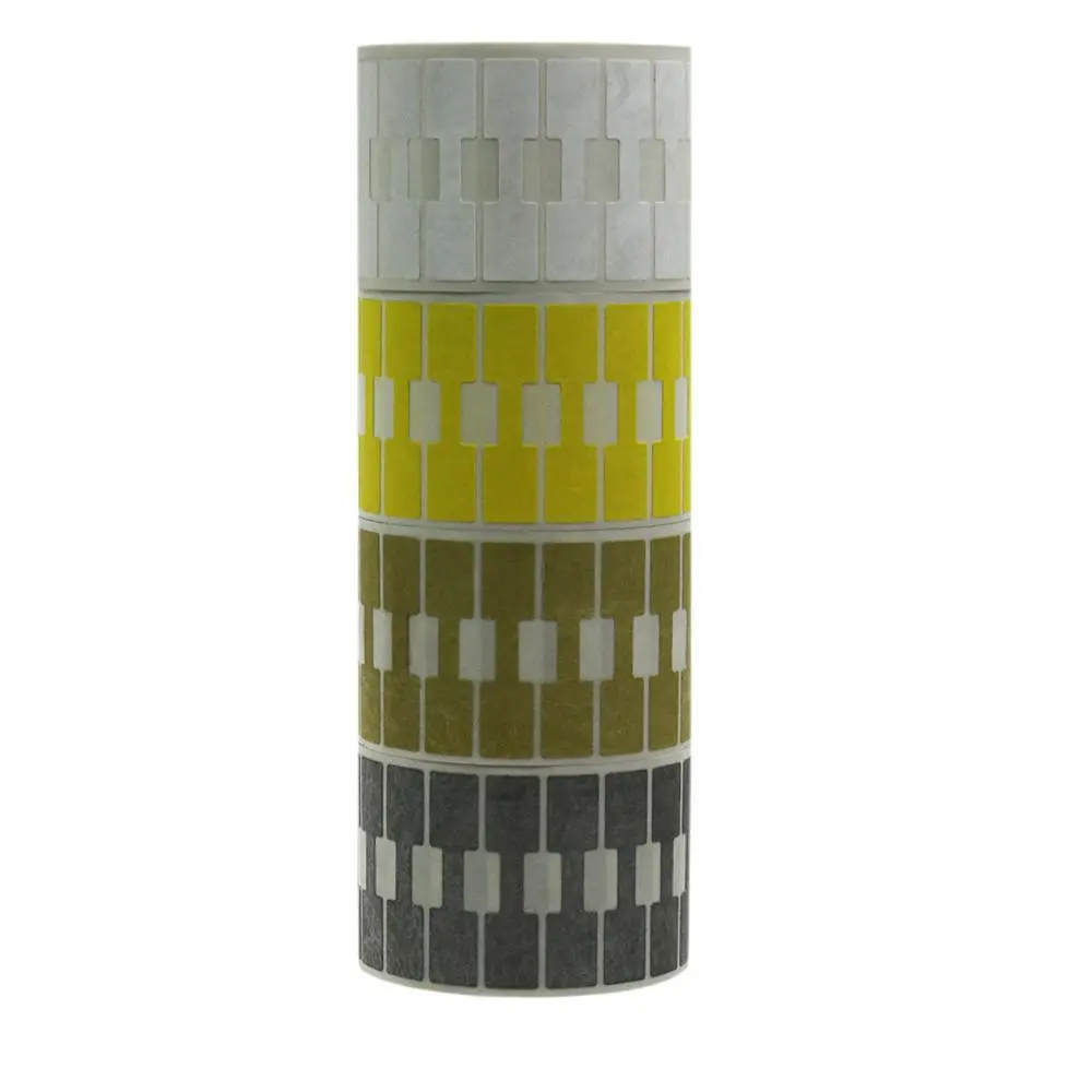 Tyvek Barbell Labels (Roll Of 1000) 4 Colors 1