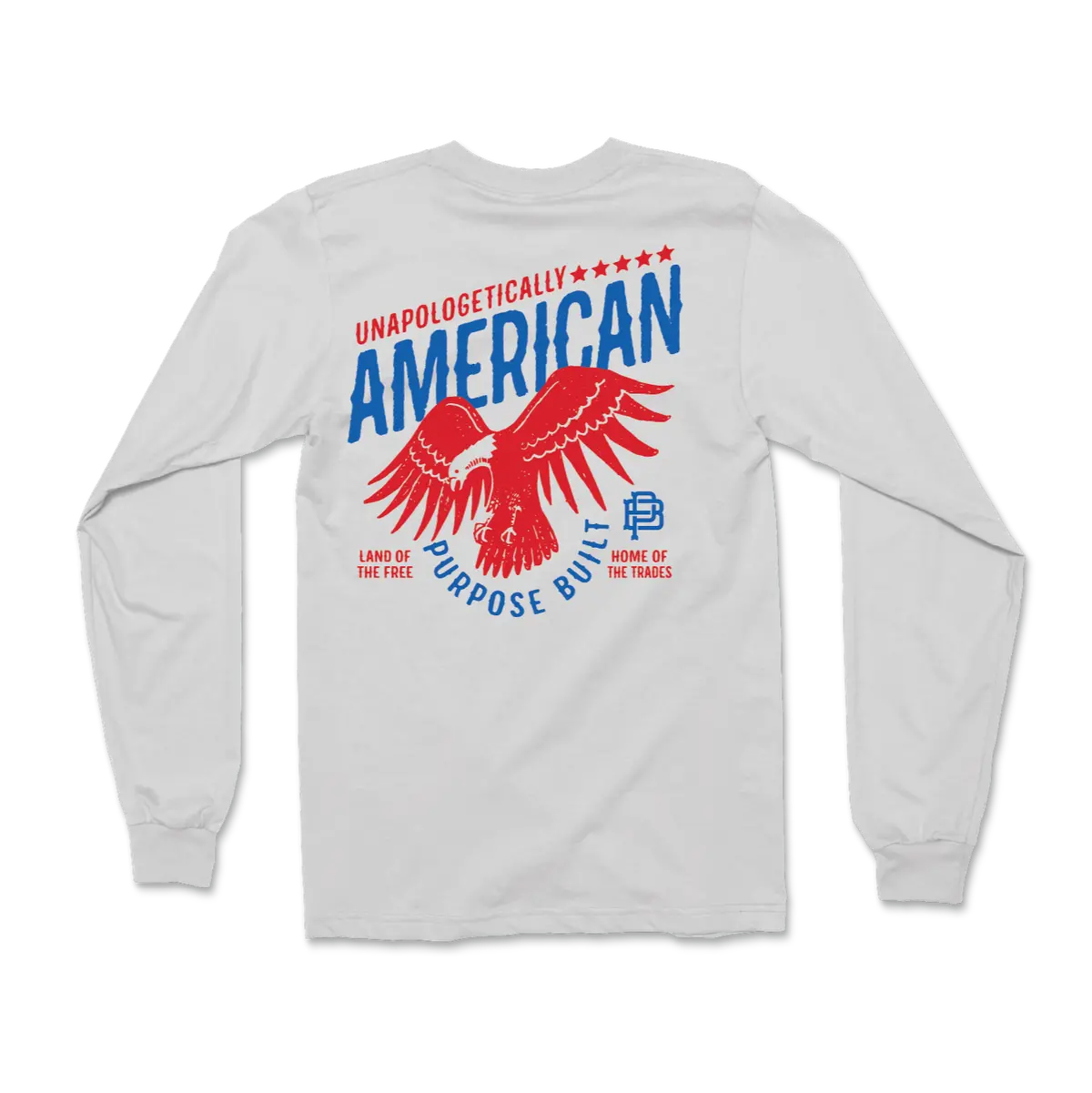 Unapologetically American L/S Tee, White 1