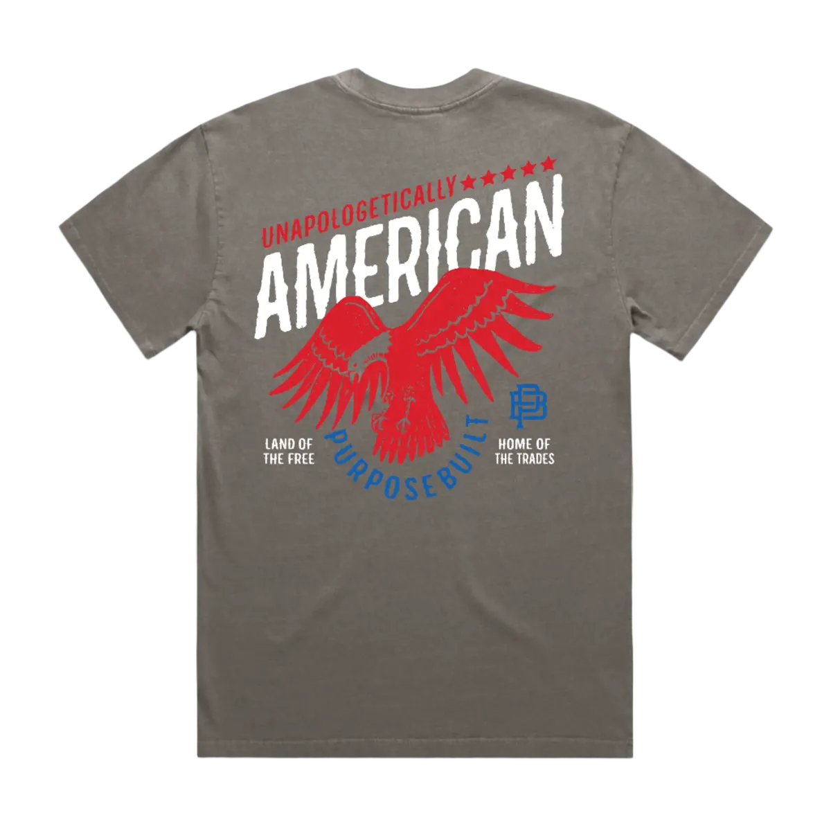 Unapologetically American Tee, Heavy Faded Grey 1