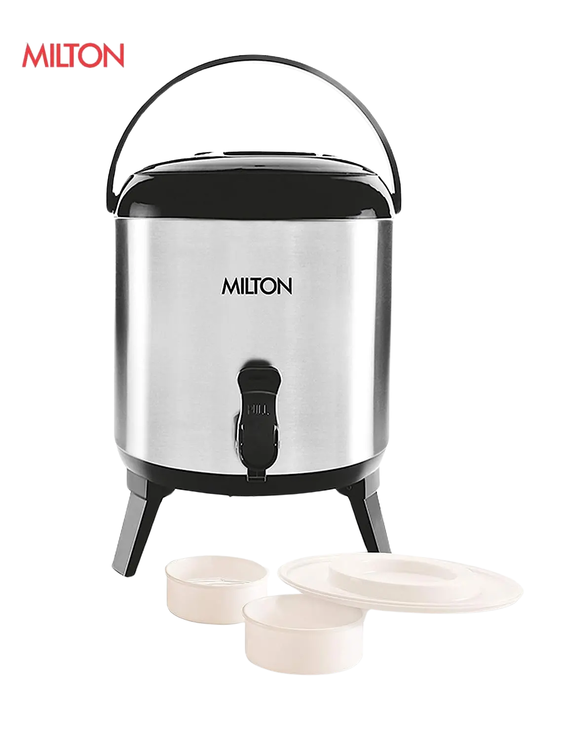 Milton Stellar 3 Thermosteel Water Jug, 2.8 Litres, Silver, Black/Grey 2
