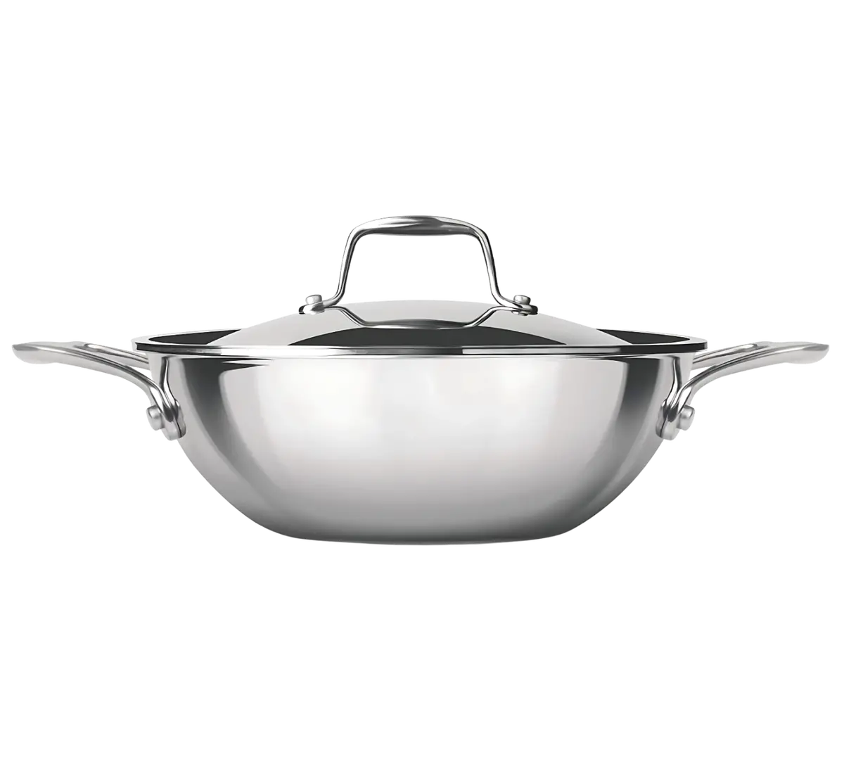 Procook By Milton Triply Stainless Steel Kadhai With Ss Lid | Induction & Gas Stove Compatible 1