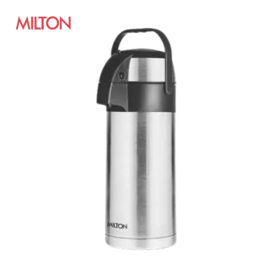 Milton Beverage Dispenser Stainless Steel For Serving Tea Coffee, Double Wall Vacuum Insulated | Easy Travel With Handle 1