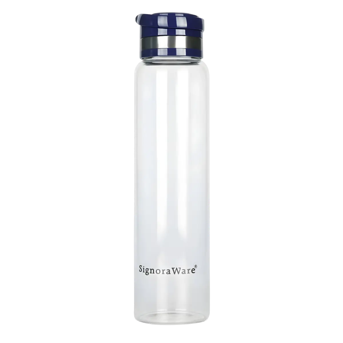 Signoraware Starlite Borosilicate Light Weight Glass Water Bottle With Screw Cap (With Holding Ring) | Leak Proof Transparent (1 Ltr, Set Of 1, Clear) 1
