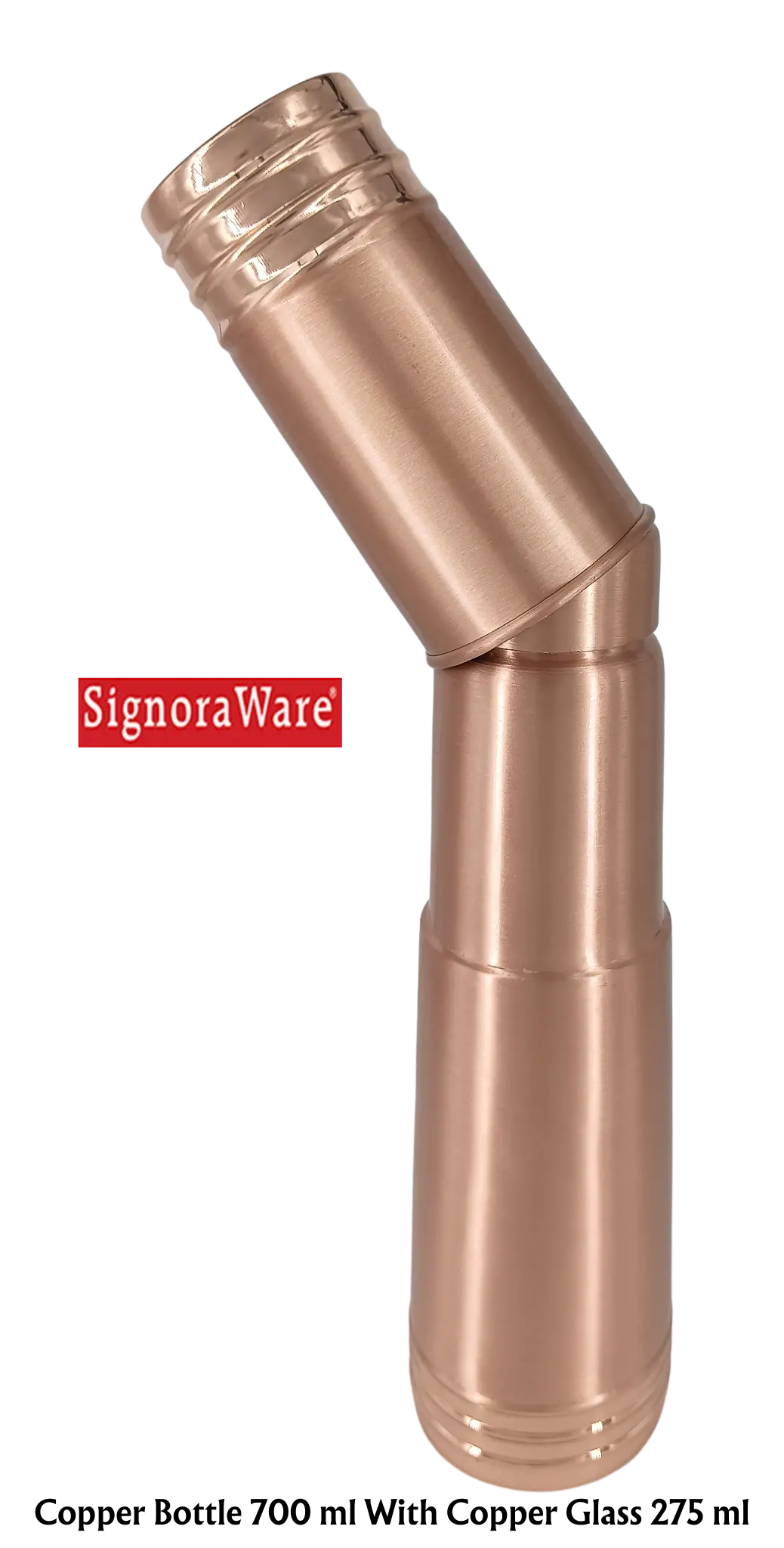 Signoraware Copper Bottle With Copper Glass 1