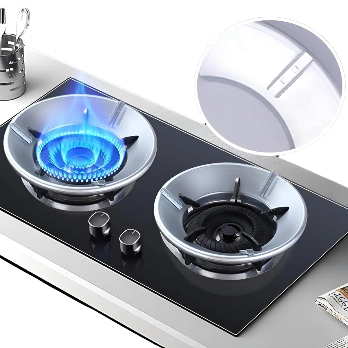 Aluminum Gas Saver Burner Stand | Ring | For Domestic Lpg Stove | Set Of 2 1