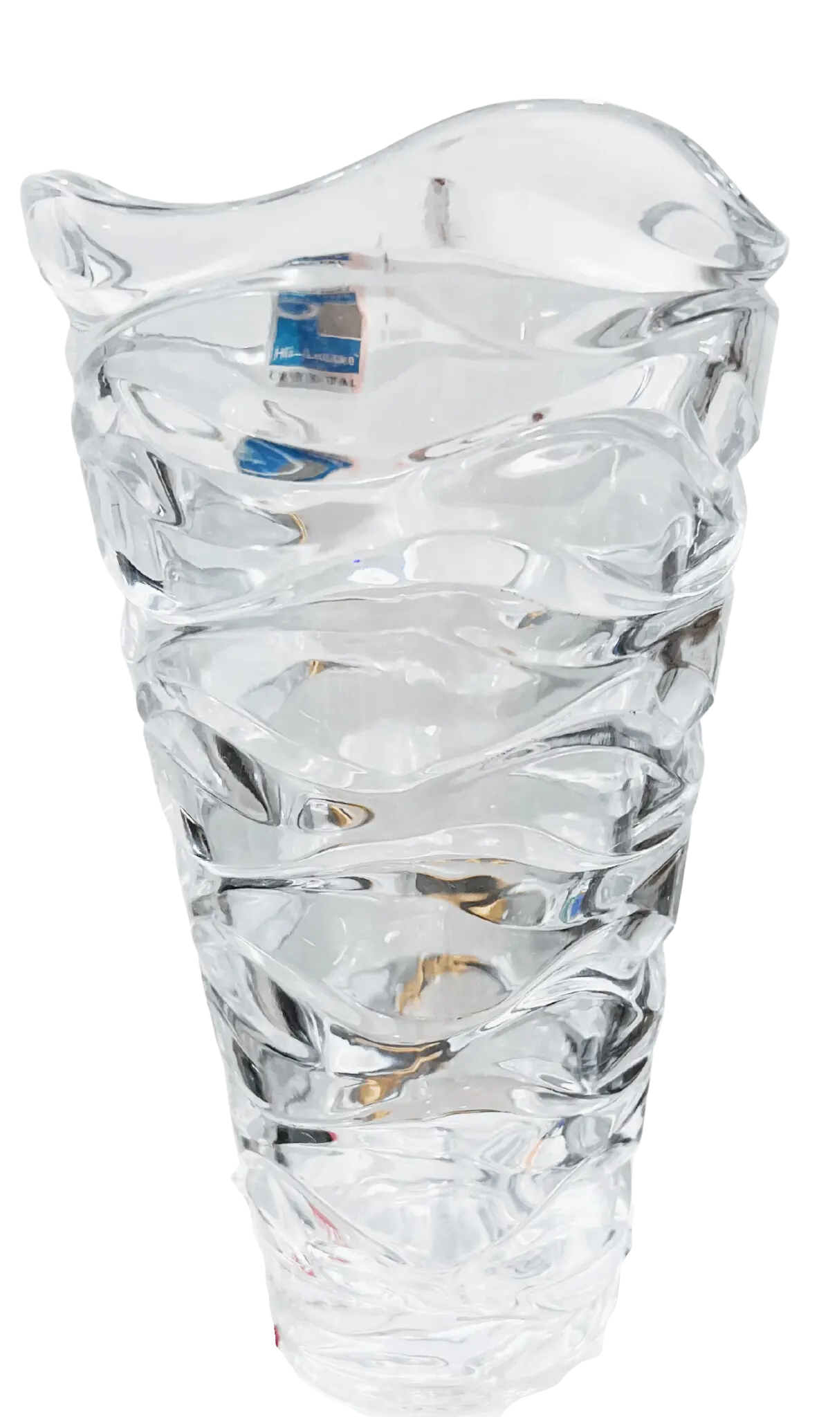 Hiluxe Wave Glass Flower Pot | Vase | Wave Design | Transparent | Home Decor | Gifting 1