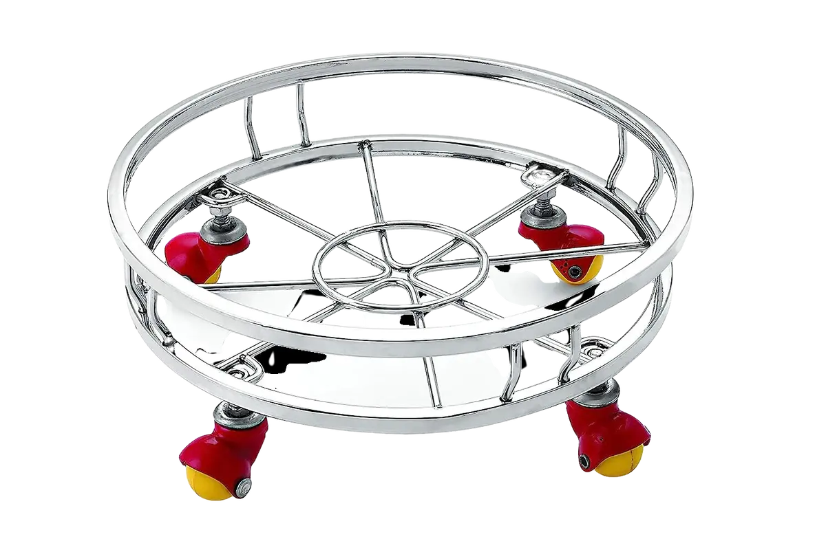 Priya Stainless Steel Gas Cylinder Trolley With Wheels 1