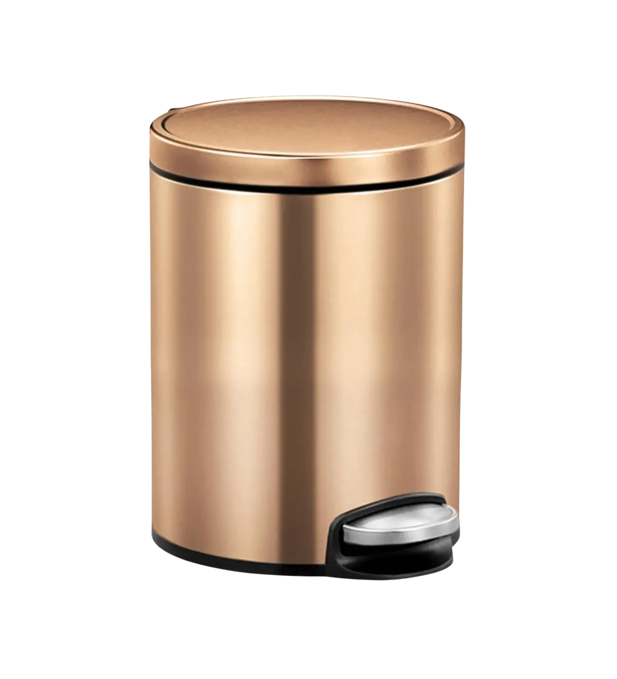 Obsessions Eko Soft-Close Trash Can – 5L Stainless Steel Pedal Bin With Lid & Liner, Elegant Bronze Copper | Home & Kitchen 2