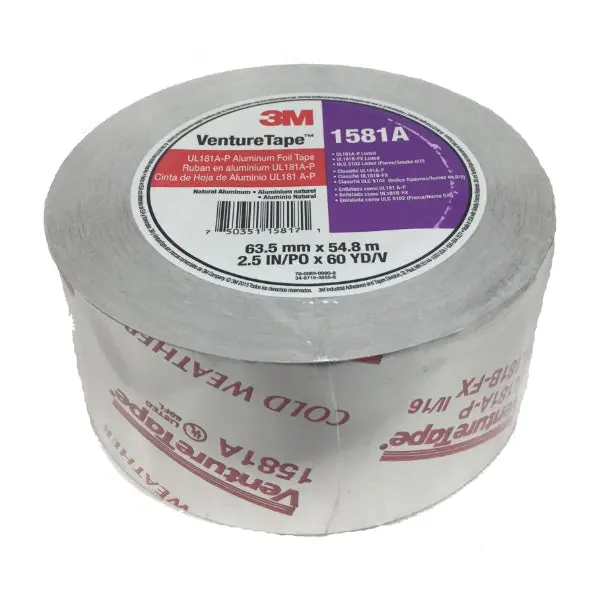 Venture Tape™ Dv. 3M™ 1581A Ul 181A-P Printed Aluminum Foil Tape 2
