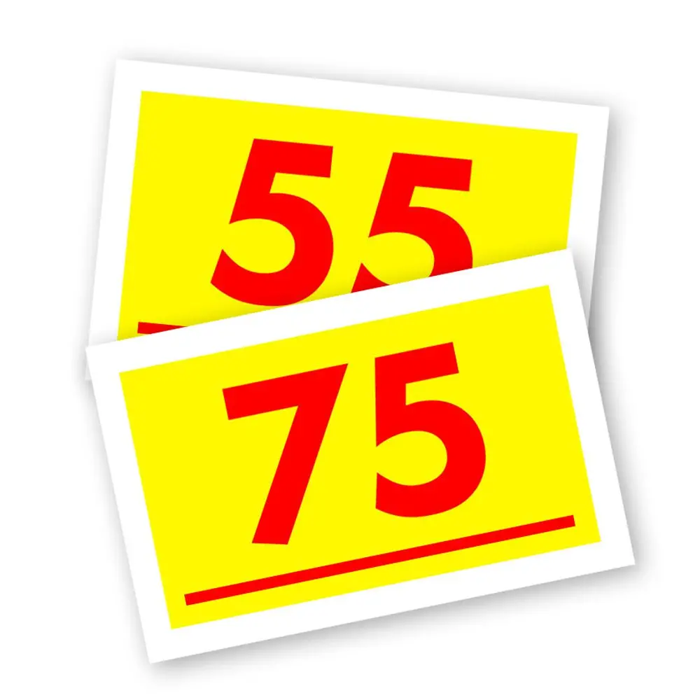 Vista W/ Yellow Square Bid Card (100/Pack) 1
