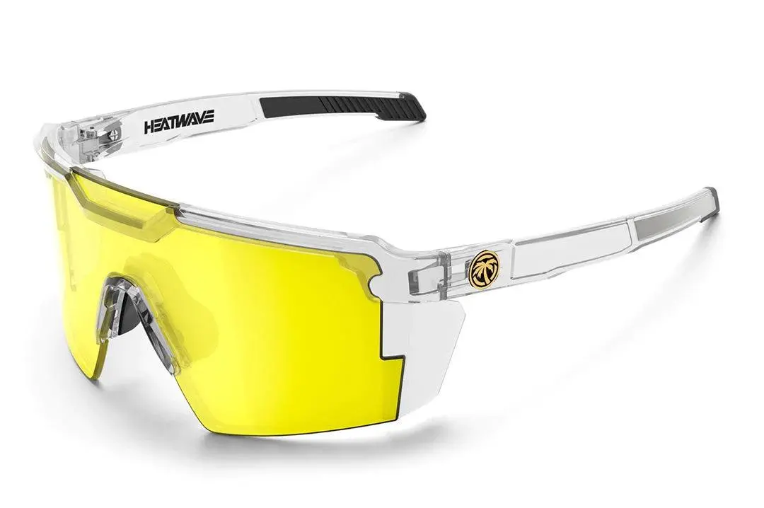 Future Tech Sunglasses: Vapor Clear Frame Hi-Vis Yellow Lens Z87+ 1