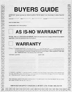 Vehicle Buyer's Guide (100/Pack) 1