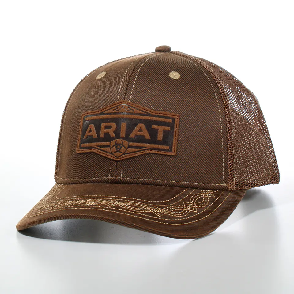 Ariat Men's Vintage Logo Patch Hat - Brown 1