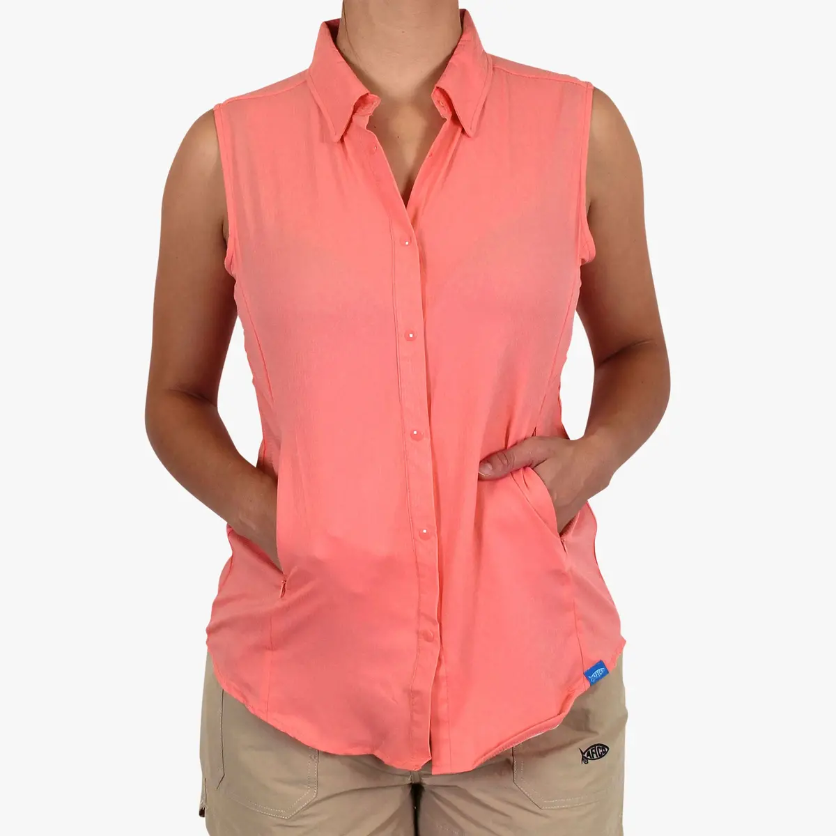 Women's Wrangle Sleeveless Vented Fishing Shirt 1