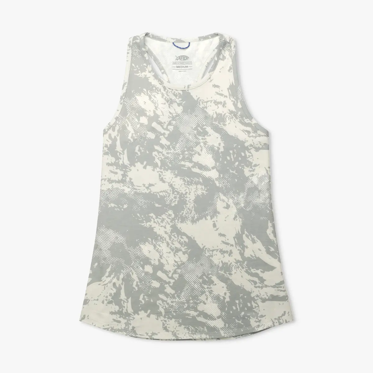Women's Ocean Bound Printed Performance Tank | Silver Storm Camo 1