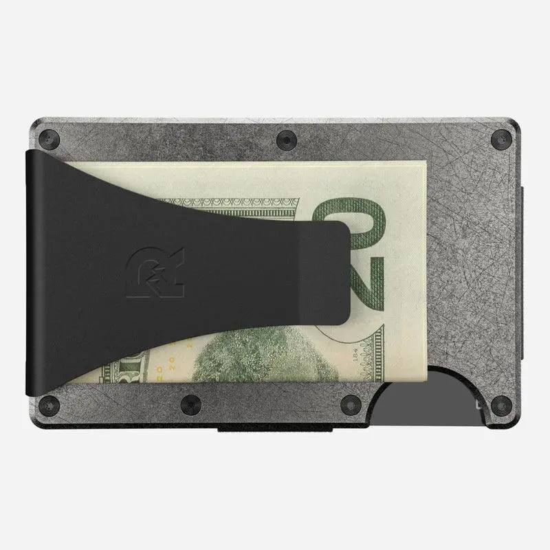 Titanium Stonewashed Wallet - Money Clip 1