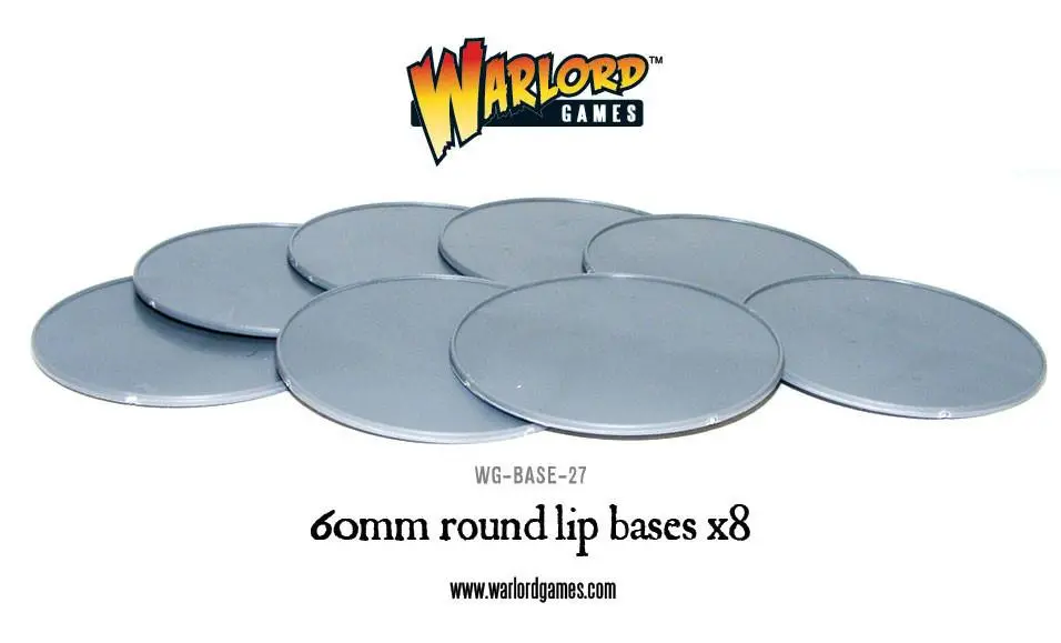 60Mm Round Lip Bases X 8 1