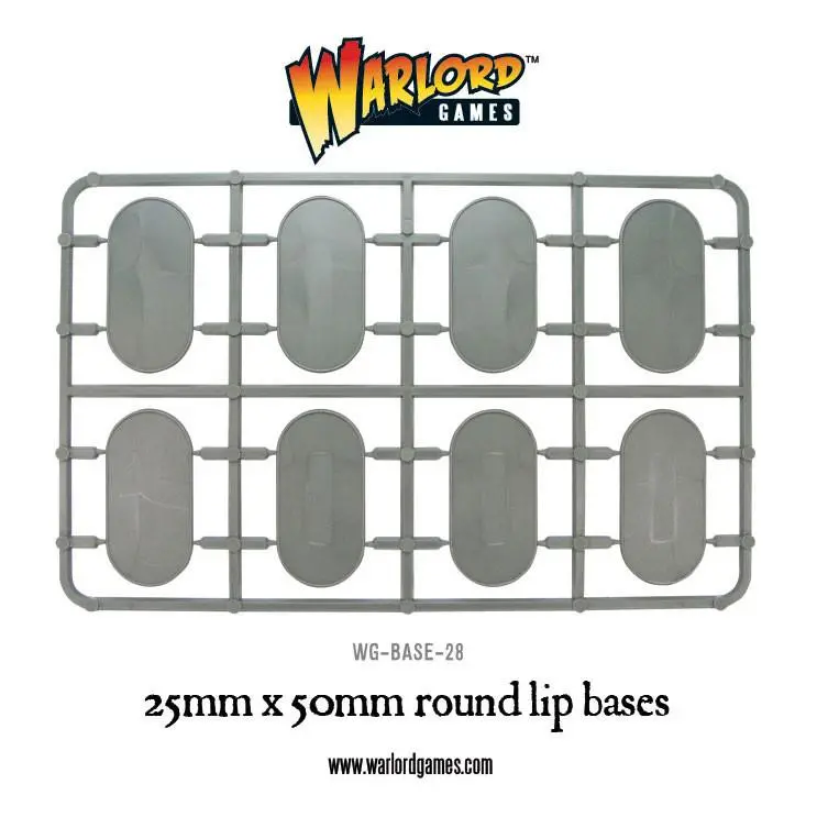 25Mm X 50Mm Round Lip Bases Sprue 1