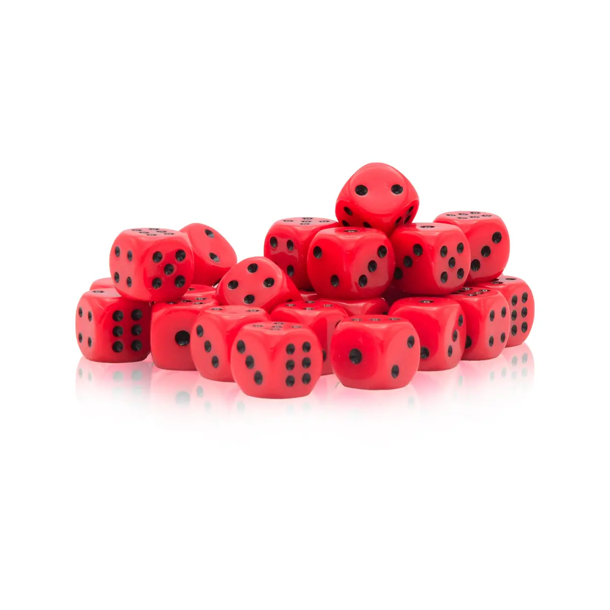 Spot Dice 10Mm - Red With Black Spots (30) 1