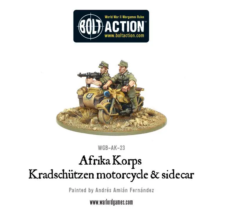 Afrika Korps Kradschutzen Motorcycle And Sidecar 1