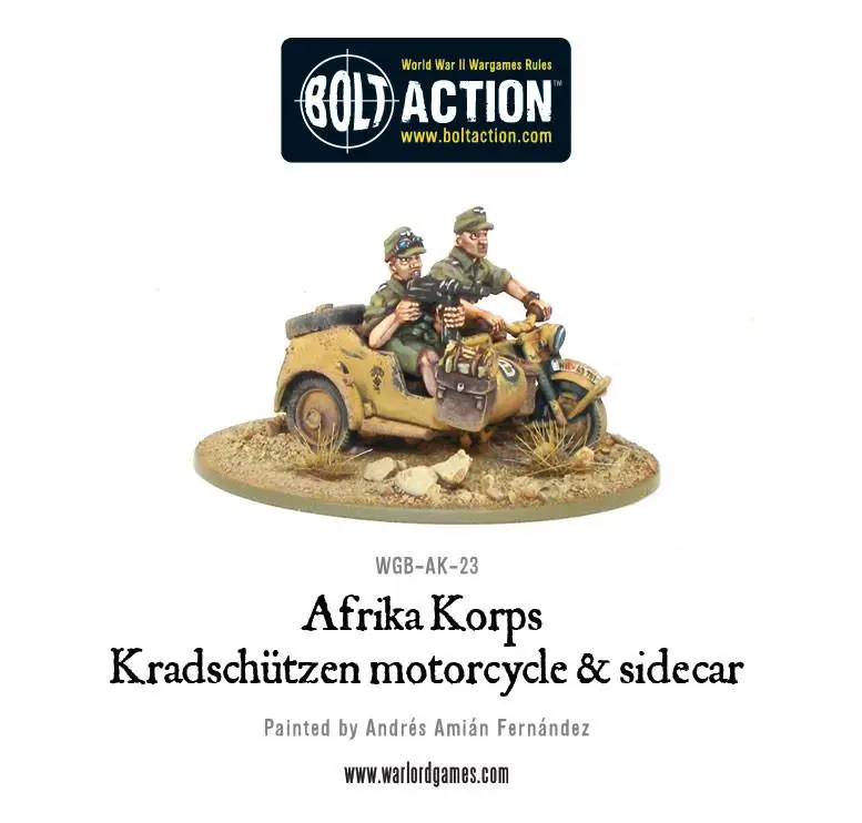 Afrika Korps Kradschutzen Motorcycle And Sidecar 2