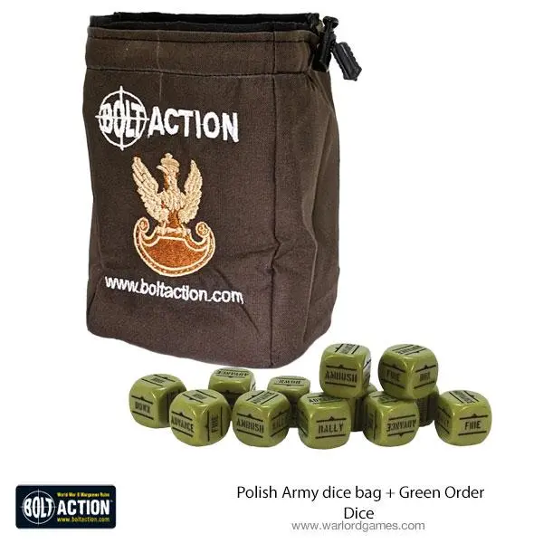 Polish Army Dice Bag & Dice 1