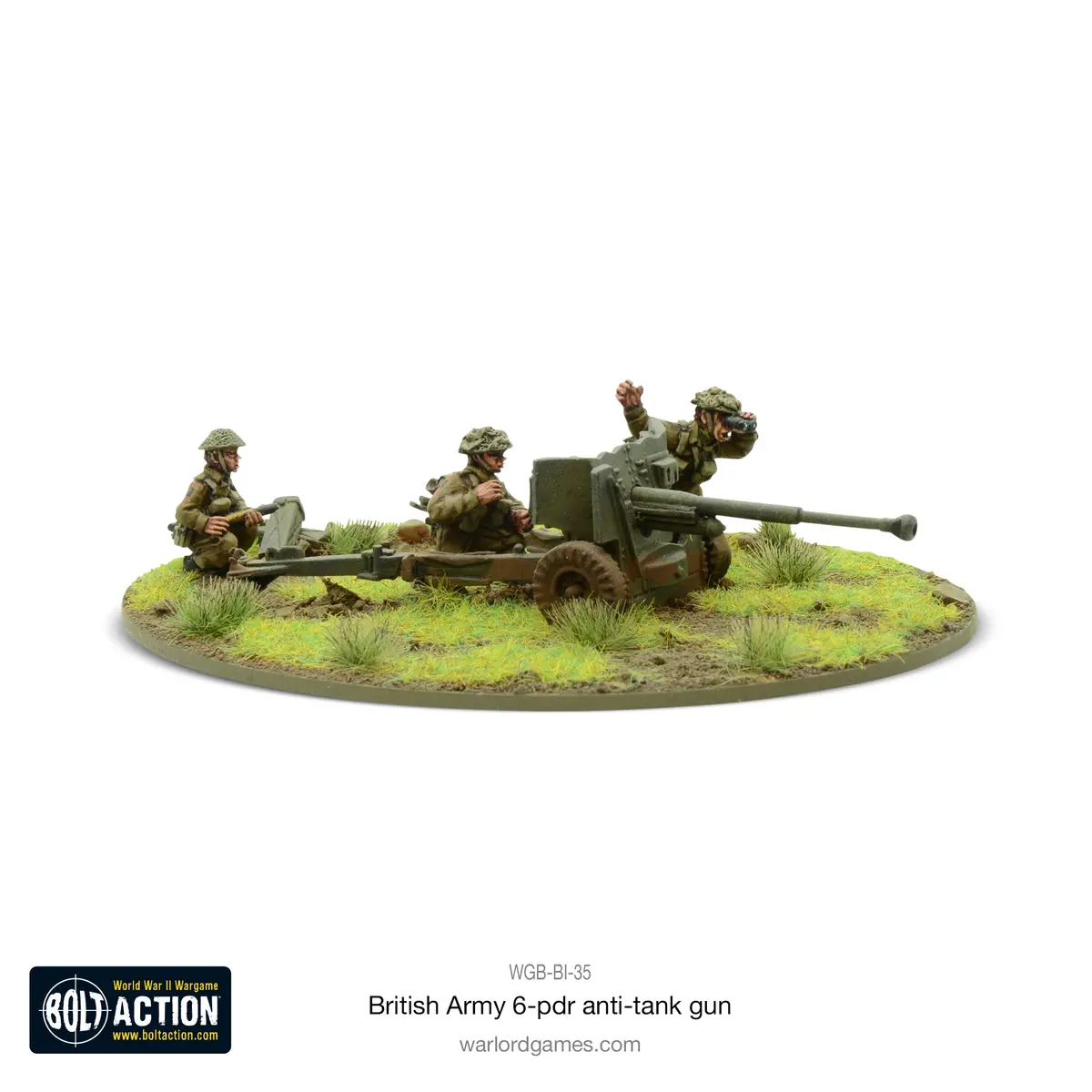 British Army Six Pounder At Gun 1