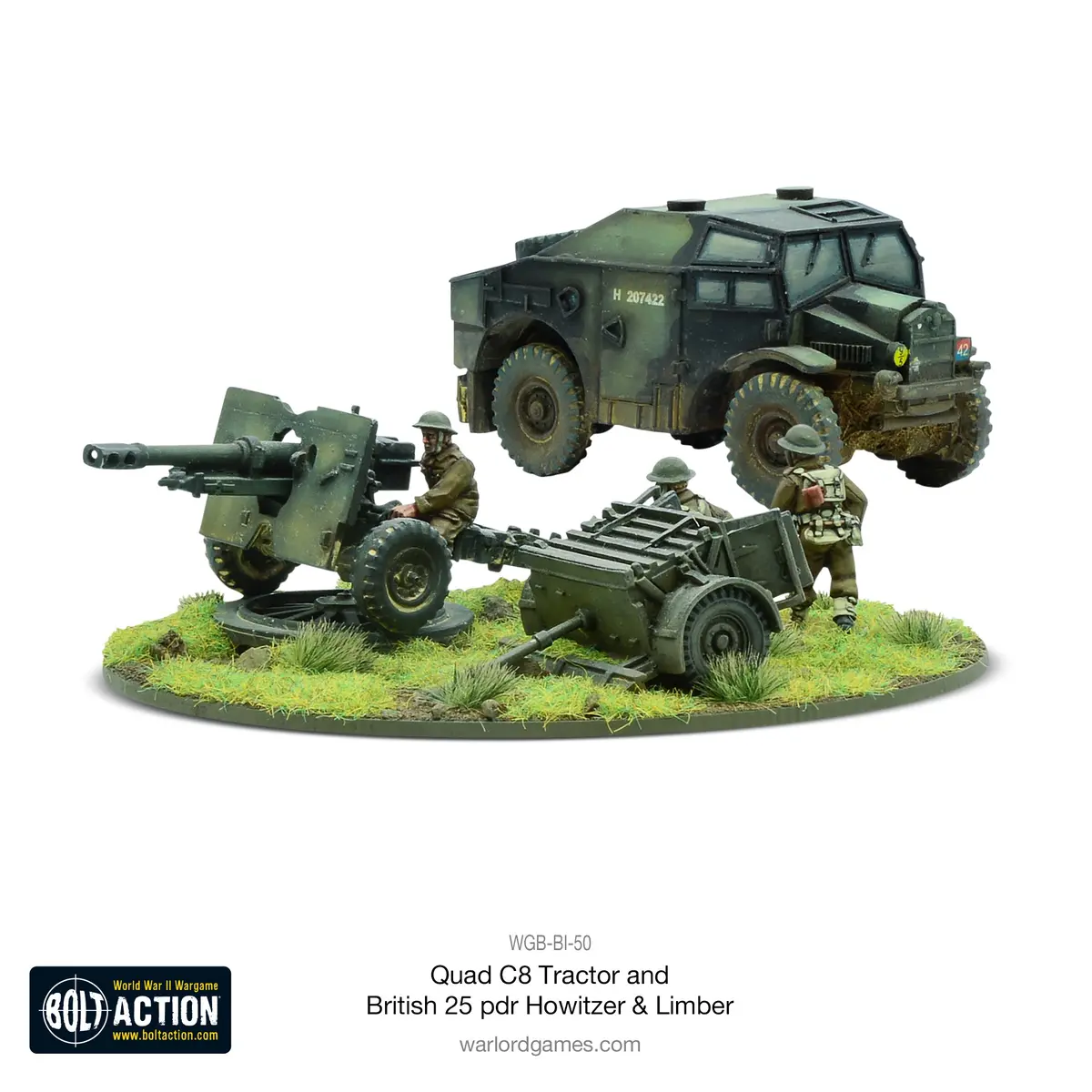 Quad C8 Tractor And British 25 Pdr Howitzer & Limber 1