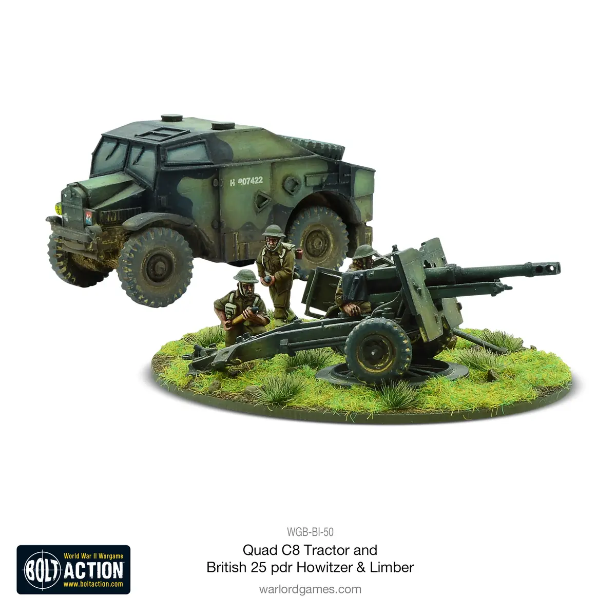 Quad C8 Tractor And British 25 Pdr Howitzer & Limber 2